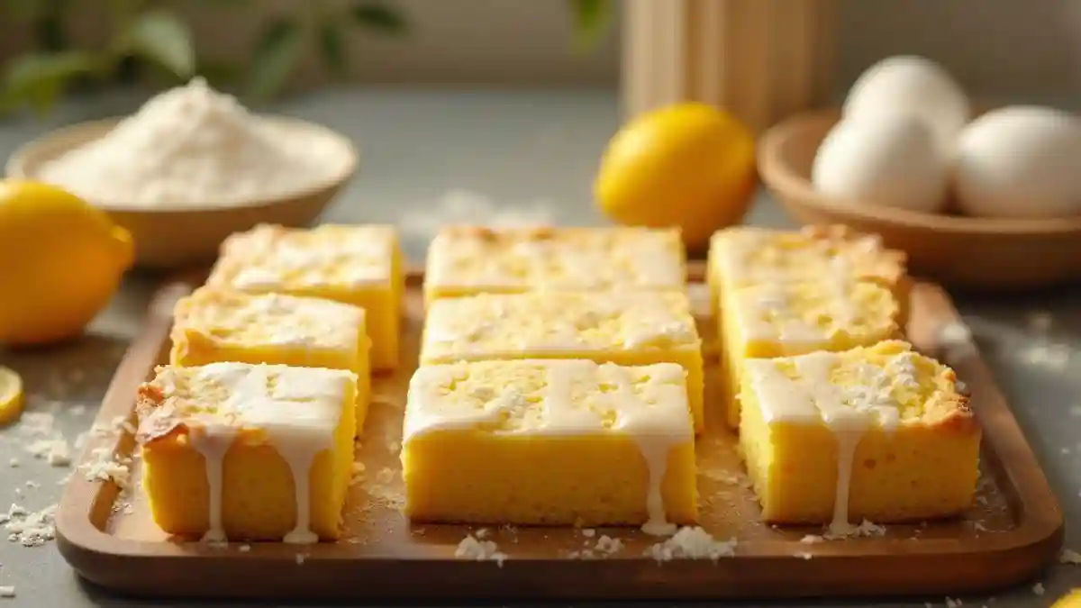 Lemon brownies 4 ingredients