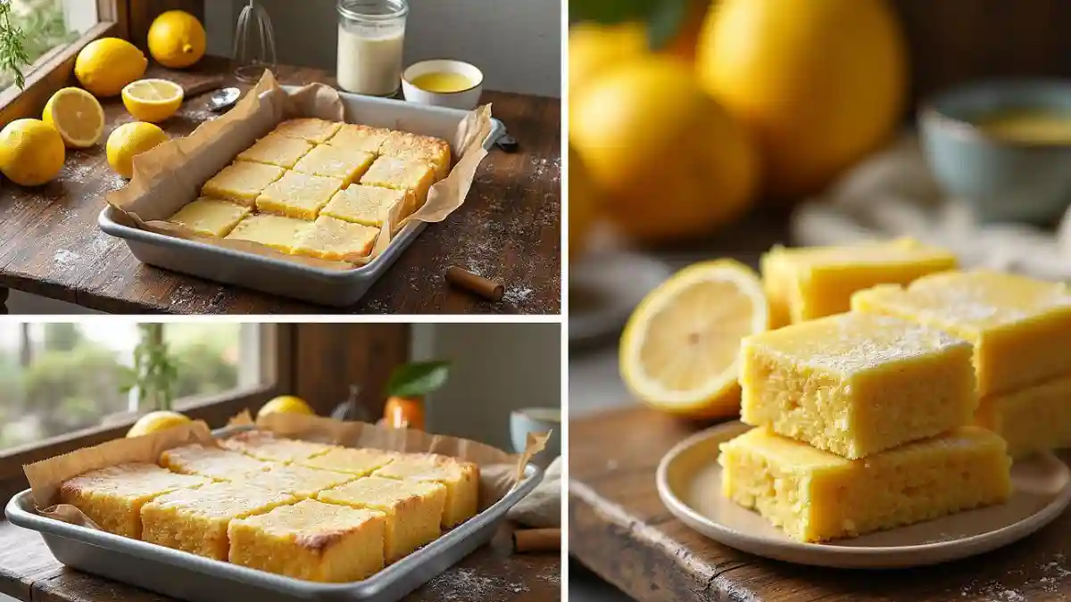 Lemon brownies with cake mix