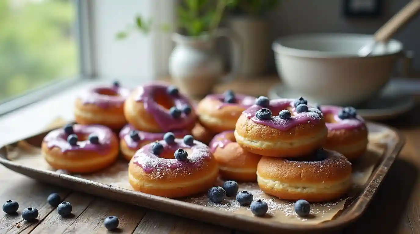 Blueberry Cake Donuts