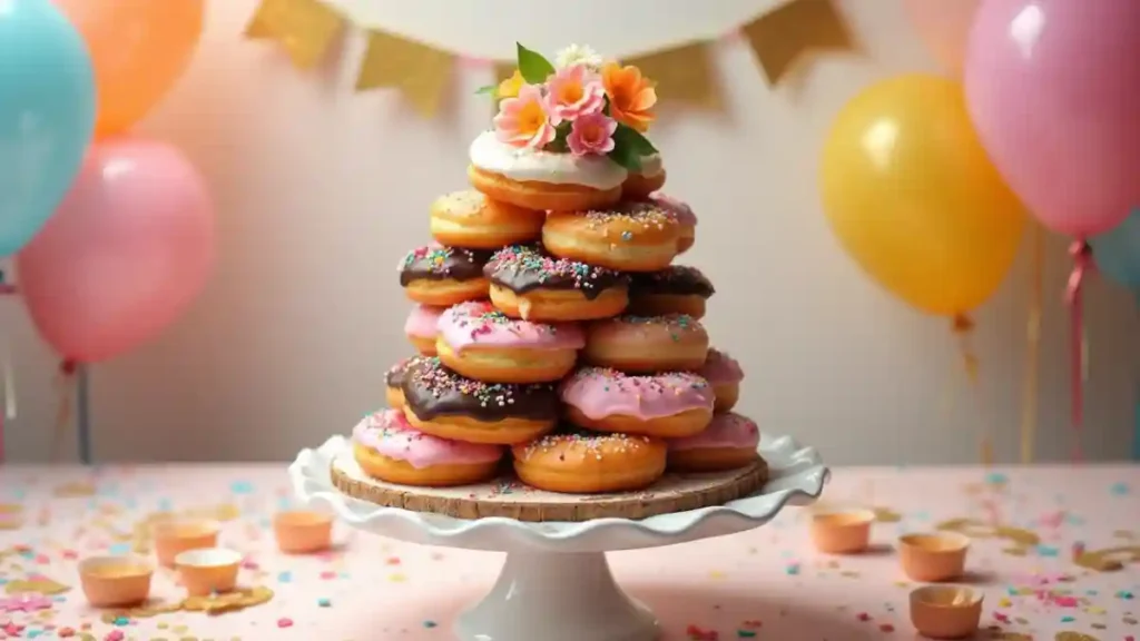 Donut cakes for birthday