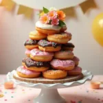 Donut cakes for birthday